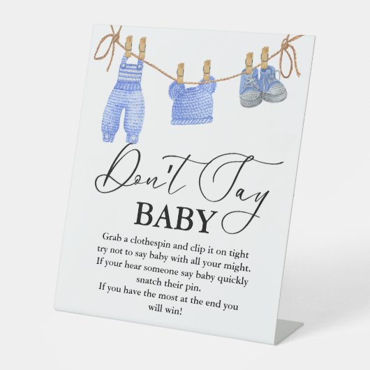 Bébé Clothesline ne dit pas signe de fête de bébé (Recto)