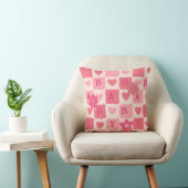 Bébé coeur rose Lève oreiller (Chaise)