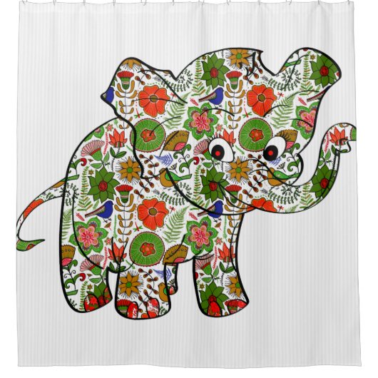 Bébé coloré Eléphant Douche rideau (Devant)