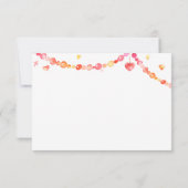 Bébé coloré Moutons / Agneau Carte de remerciement (Dos)