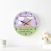 bébé commémoratif Horloge murale ronde (grande) (Maison)