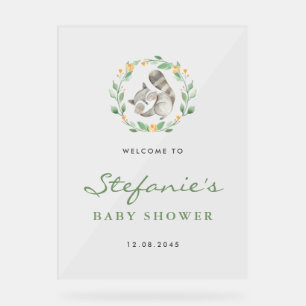 Bébé couchage Raccoon Baby shower de couronne Bien