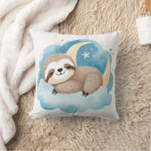 Bébé couchage Sloth Boho Nom Nursery Coussin (Couverture)