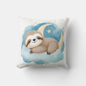 Bébé couchage Sloth Boho Nom Nursery Coussin (Recto)