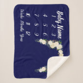 Bébé Couverture de jalon personnalisée cadeau neut (Devant)