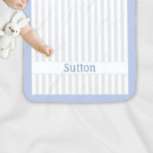 Couverture de nom pour enfants ultra-doux rayé