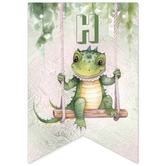 Bébé Crocodile Drapeau de Bunting (Deuxième drapeau)