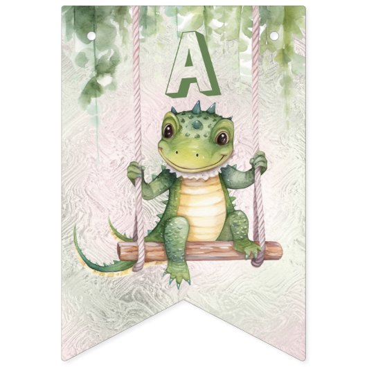 Bébé Crocodile Drapeau de Bunting (Troisième drapeau)