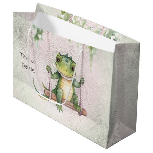 Bébé Crocodile Sac cadeau (Devant Angle)