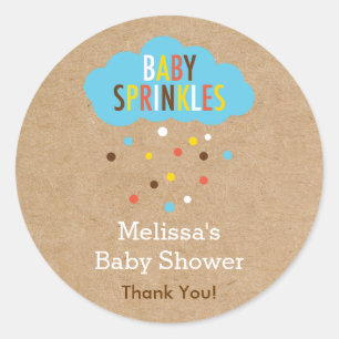 Bébé Cupcake Sprinke Baby shower Sticker