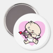 Bébé Cupidé Voulant Pour L'Amour Magnets Ronds (Recto/Verso)