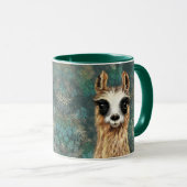 Bébé curieux Llama Mug - Amusant (Devant droit)