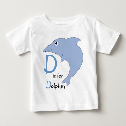 Bébé D est pour t-shirt Dolphin (Devant)