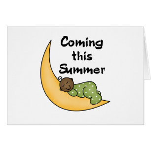 Bébé d'Afro-américain l'été de lune