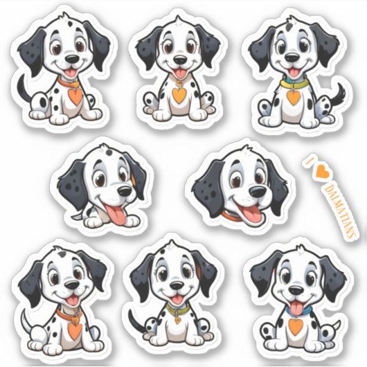 Bébé Dalmatiens Scrapbook Stickers papeterie (Devant)