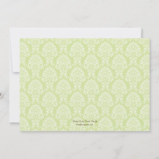 Bébé Damask Faire-part de naissance (Dos)