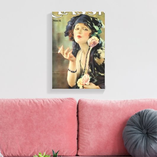 Bebe Daniels 1920 filmmagazine cover Canvas Afdruk (Insitu (Woonkamer))
