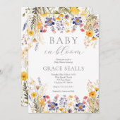 bébé dans Bloom Baby shower Invitation (Devant / Derrière)