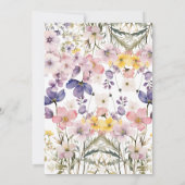 bébé dans Bloom bow Baby shower Invitation (Dos)