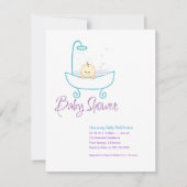 Bébé dans la baignoire Invitations de douche pour  (Devant)