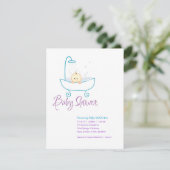 Bébé dans la baignoire Invitations de douche pour  (Debout devant)
