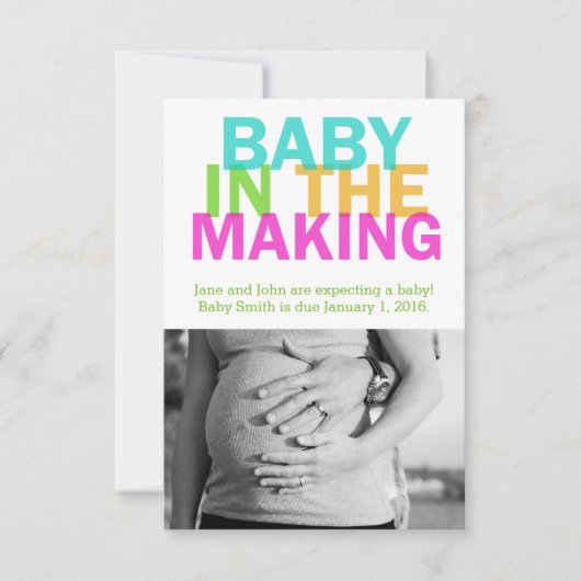 BÉBÉ DANS LA faire-part de grossesse (Devant)