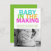 BÉBÉ DANS LA faire-part de grossesse (Devant / Derrière)