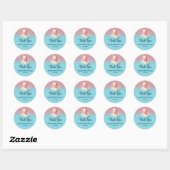 Bébé dans un bain à remous | Sticker rond classiqu (Feuille)