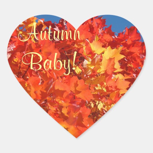 Bébé d'automne ! autocollants Feuilles d'arbre d'a (Devant)