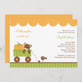 Bébé d'automne dans les invitations Wagon (Devant / Derrière)