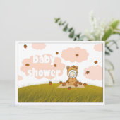 Bébé d'automne en chute Feuille Invitation Baby sh (Debout devant)