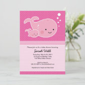 Bébé de baleine et invitation à la maman rose (Debout devant)