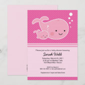 Bébé de baleine et invitation à la maman rose (Devant / Derrière)