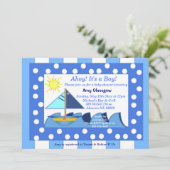 Bébé de bateau à voile Invitation à la douche de g (Debout devant)