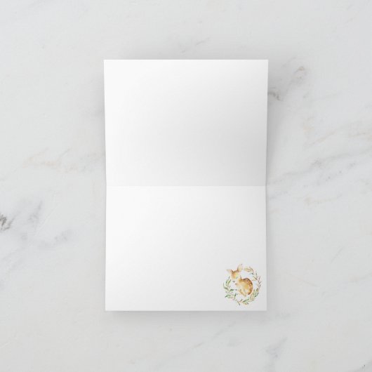 Bébé de bois mignon Cerf Merci d'anniversaire (Intérieur)