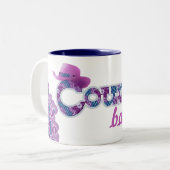 Bébé de campagne denim bleu rose mug (Devant gauche)