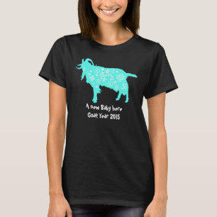 Bébé de chèvre bleu ici 2015 T-shirt de maternité