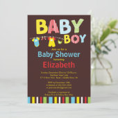 Bébé de garde-robe Invitations de douche pour bébé (Debout devant)