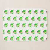 Bébé de grenouille amusant couverture Sherpa (Devant (Horizontal))
