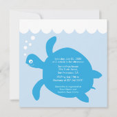 Bébé de la tortue de mer Invitation simple à la do (Dos)
