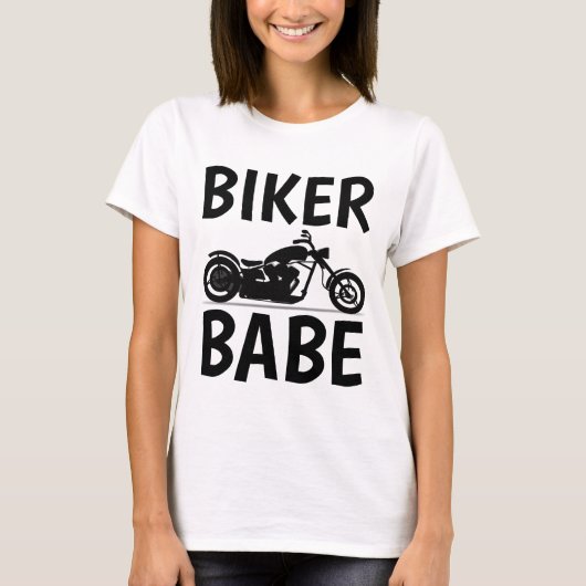 BÉBÉ de MOTARD, T-shirts de moto de dames (Devant)