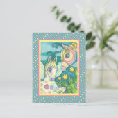 BÉBÉ DE PÂQUES, CHEVAL DE PRINTEMPS, CARTE POSTALE (Debout devant)