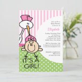 Bébé de petite chienne Bébé Invitations à la douch (Debout devant)