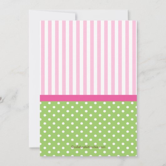 Bébé de petite chienne Bébé Invitations à la douch (Dos)