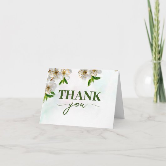 Bébé de printemps en Baby shower fleuri Merci (Devant)