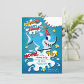 Bébé de requin Invitation à la fête d'anniversaire (Debout devant)