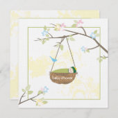 Bébé de sommeil - invitation de baby shower (Devant / Derrière)