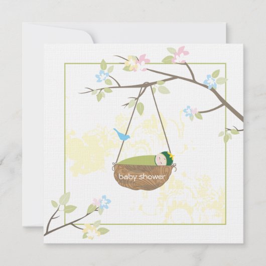 Bébé de sommeil - invitation de baby shower (Devant)