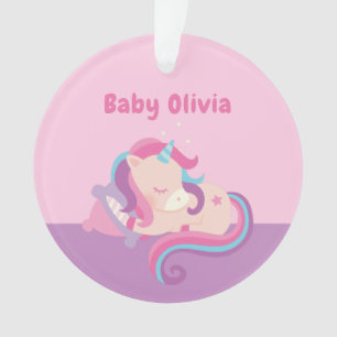 Bébé de sommeil mignon de licorne personnalisé