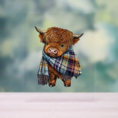 Bébé De Vache De West Highland Avec Écharpe Plaid (Neutre)